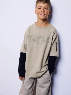 Reserved - Longsleeve oversize - oliwkowy