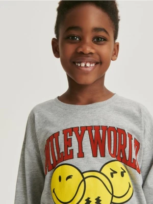 Reserved - Longsleeve oversize SmileyWorld® - jasnoszary