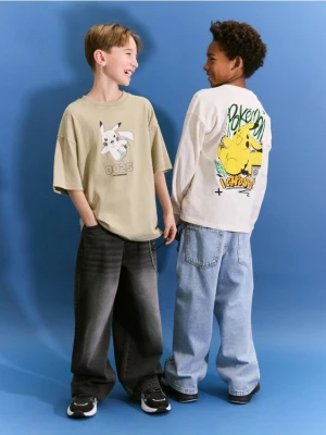 Reserved - Longsleeve Pokémon - złamana biel