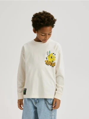 Reserved - Longsleeve Pokémon - złamana biel