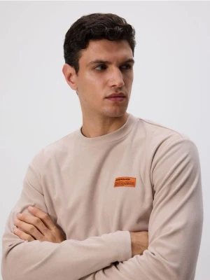 Reserved - Longsleeve regular - beżowy