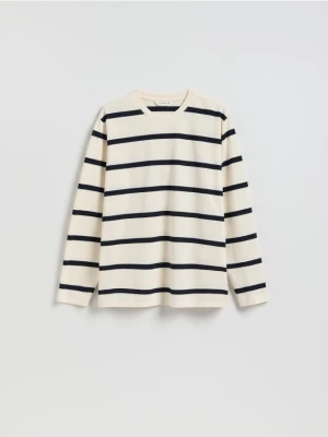 Zdjęcie produktu Reserved - Longsleeve regular w paski - złamana biel
