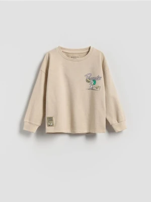 Reserved - Longsleeve Snoopy - beżowy