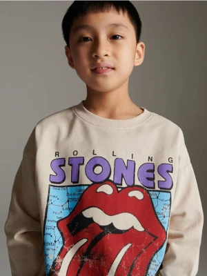 Reserved - Longsleeve The Rolling Stones - beżowy