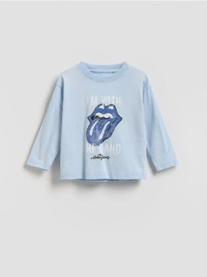 Reserved - Longsleeve The Rolling Stones - jasnoniebieski
