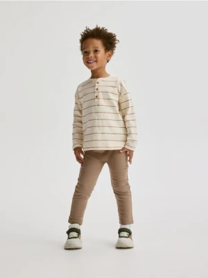 Reserved - Longsleeve w paski - jasnożółty