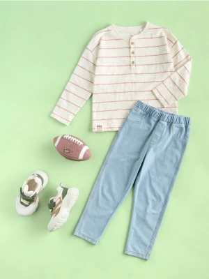 Reserved - Longsleeve w paski - jasnożółty