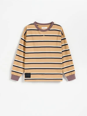 Reserved - Longsleeve w paski - miedziany