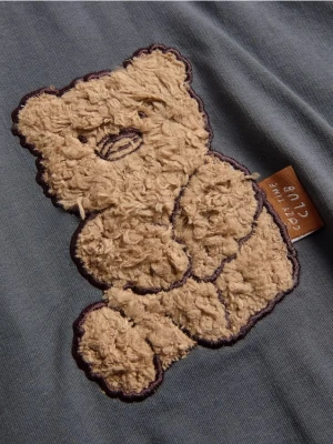 Reserved - Longsleeve z aplikacją - ciemnoszary