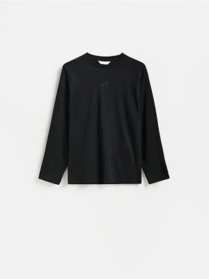 Reserved - Longsleeve z bawełną - czarny