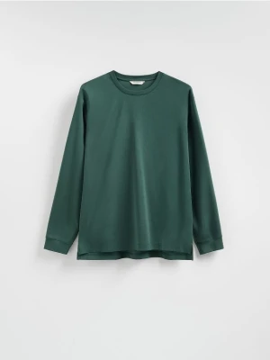 Reserved - Longsleeve z bawełną - jasnozielony
