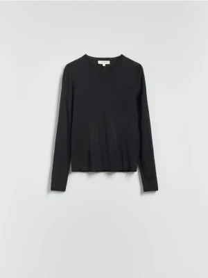 Zdjęcie produktu Reserved - Longsleeve z dodatkiem kaszmiru - czarny