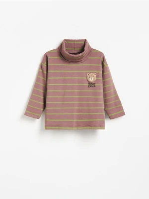 Reserved - Longsleeve z golfem - jasnofioletowy