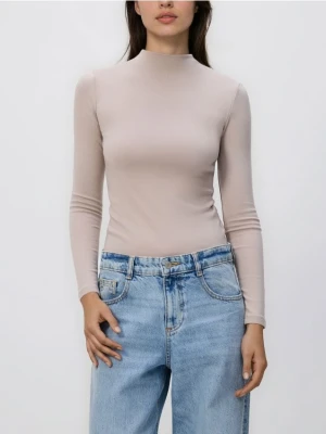 Reserved - Longsleeve z modalem - beżowy