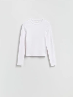 Reserved - Longsleeve z modalem - biały