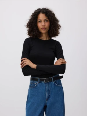 Reserved - Longsleeve z modalem - czarny