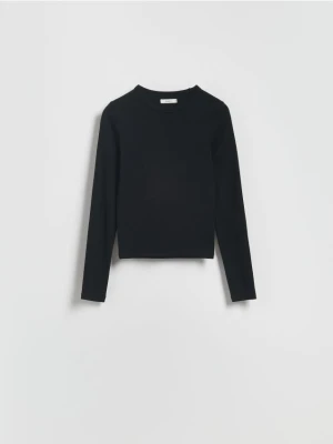 Reserved - Longsleeve z modalem - czarny