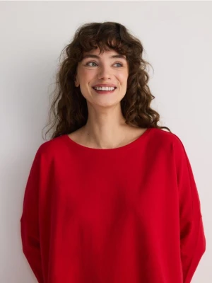 Reserved - Longsleeve z modalem - czerwony