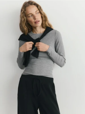 Reserved - Longsleeve z modalem - jasnoszary