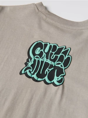 Reserved - Longsleeve z nadrukiem - beżowy