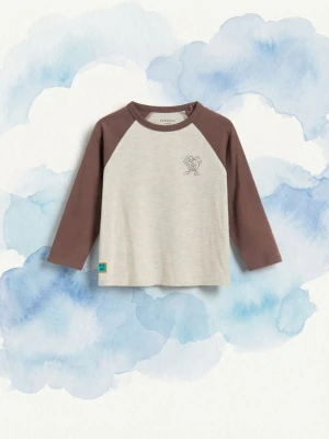 Reserved - Longsleeve z nadrukiem - beżowy