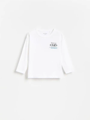 Reserved - Longsleeve z nadrukiem - biały