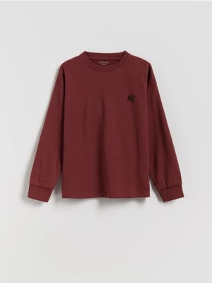 Reserved - Longsleeve z nadrukiem - ciemnobrązowy