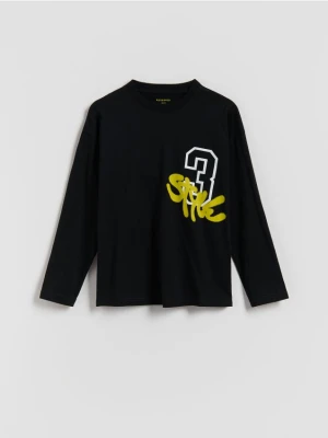 Reserved - Longsleeve z nadrukiem - czarny