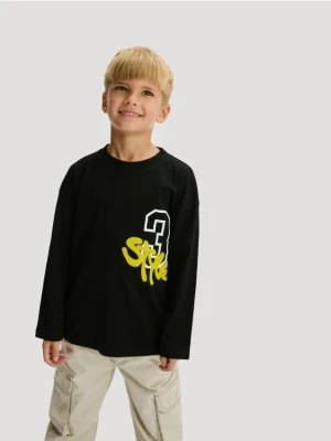 Reserved - Longsleeve z nadrukiem - czarny
