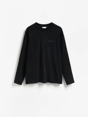 Reserved - Longsleeve z nadrukiem na plecach - czarny
