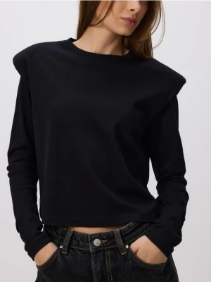 Zdjęcie produktu Reserved - Longsleeve z poduszkami na ramionach - czarny