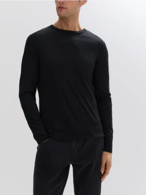 Reserved - Longsleeve z wełny merino - czarny