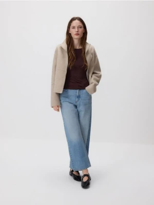 Reserved - Longsleeve z wiskozą - ciemnobrązowy