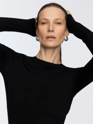 Zdjęcie produktu Reserved - Longsleeve z włókna bambusowego - czarny