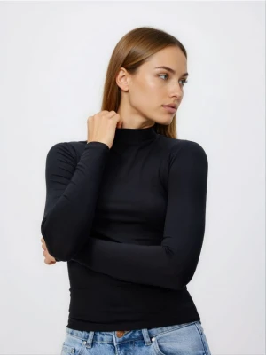 Reserved - Longsleeve z włóknami bambusowymi - czarny