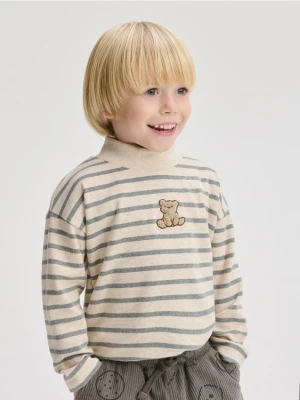 Reserved - Longsleeve ze stójką - beżowy