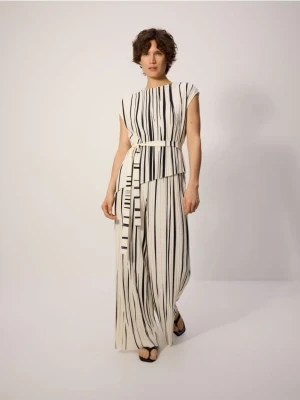 Reserved - Luźne plisowane spodnie - wielobarwny