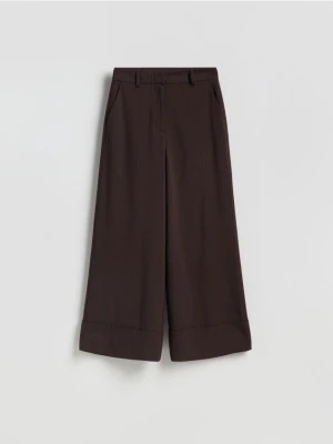 Reserved - Luźne spodnie - ciemnobrązowy