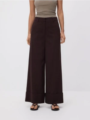 Reserved - Luźne spodnie - ciemnobrązowy