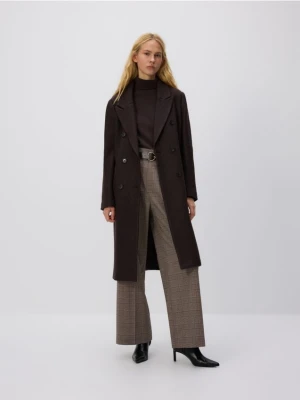 Reserved - Luźne spodnie w kant z paskiem - wielobarwny