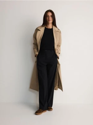 Reserved - Luźne spodnie z kantem - czarny