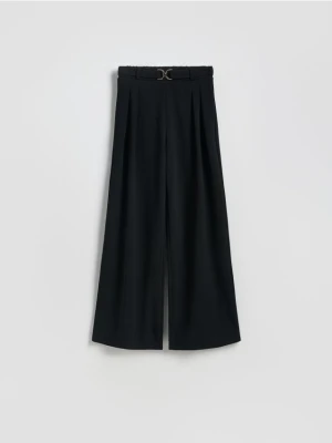 Zdjęcie produktu Reserved - Luźne spodnie z klamrą - czarny