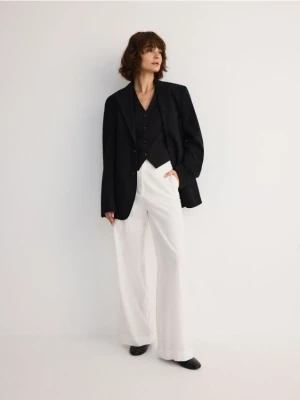 Zdjęcie produktu Reserved - Luźne spodnie z lnem - biały