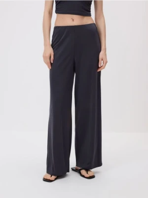 Reserved - Luźne spodnie z modalem - ciemnoszary