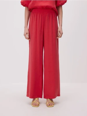Reserved - Luźne spodnie z modalem - czerwony