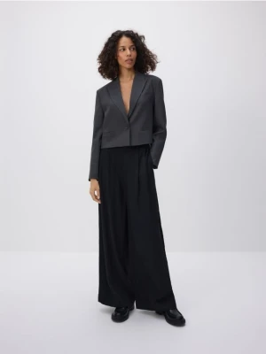 Reserved - Luźne spodnie z wiskozą - czarny