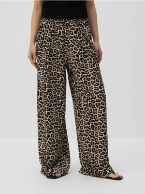 Reserved - Luźne spodnie z zakładkami - wielobarwny