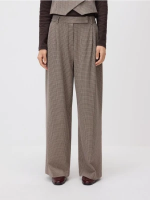 Reserved - Luźne spodnie z zakładkami - wielobarwny