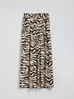 Reserved - Luźne spodnie z zakładkami - wielobarwny