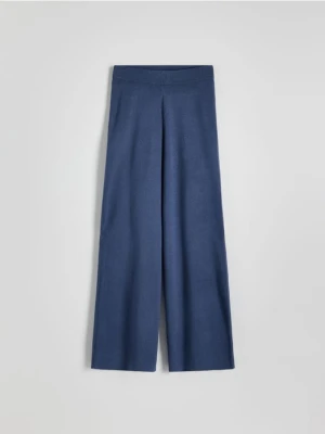 Reserved - Luźnie spodnie z wiskozą - granatowy